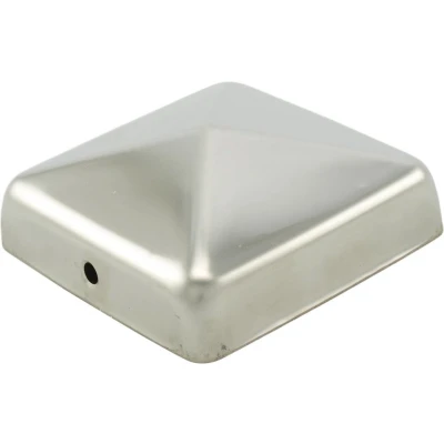 Afbeelding van RVS paalkap piramide, 9x9cm
