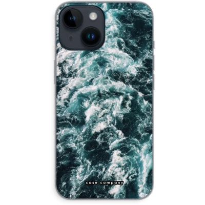 Afbeelding van Case Company® hoesje geschikt voor iPhone 14 Zee golf Soft Cover Telefoonhoesje Bescherming aan alle Kanten en Schermrand