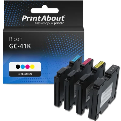 Afbeelding van Huismerk Ricoh GC 41K (405761) Inktcartridge 4 kleuren Voordeelbundel