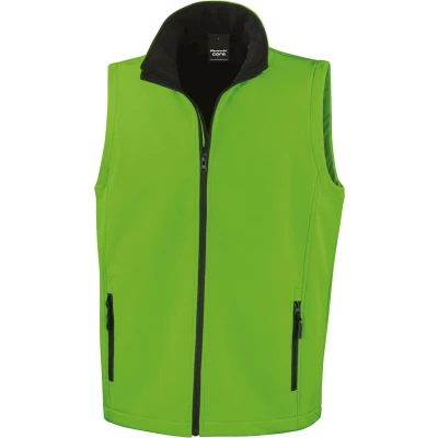 Afbeelding van Result Core Printable Softshell Bodywarmer R232M Vivid Green / Black