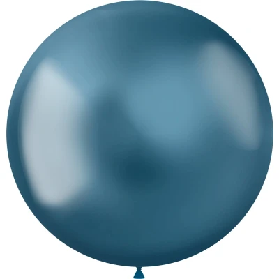 Afbeelding van Ballon intens blauw metallic XL 48cm 5 stuks