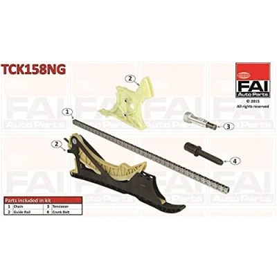 Afbeelding van FAI AutoParts TCK158NG Distributiekettingset Zonder pakking, tandwielen Simplex, Boutenketting BMW: 5 Saloon, 3 1 Hatchback