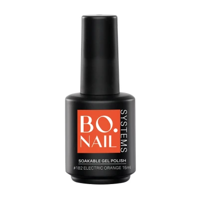Afbeelding van BO.NAIL SYSTEMS BO Soakable Gel Polish #182 Electric Orange 15ml Oranje