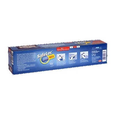 Afbeelding van Toppits SafeLoc diepvrieszakken met dubbele sluiting, 12 stuks, extra scheurvaste folie, inhoud: 3 liter