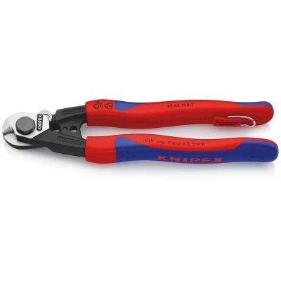 Afbeelding van Knipex 9562190TBK Staaldraadschaar met borghaak 190mm
