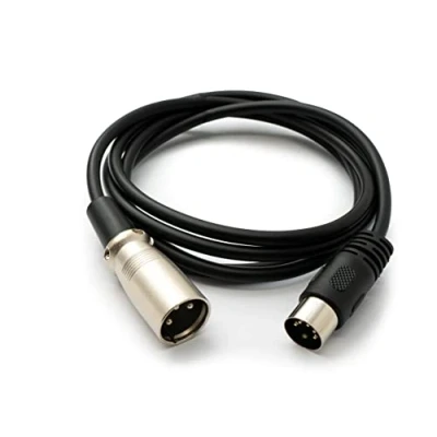 Afbeelding van System S Audiokabel 150 cm XLR 3 polig naar 5 polige DIN stekker zwart