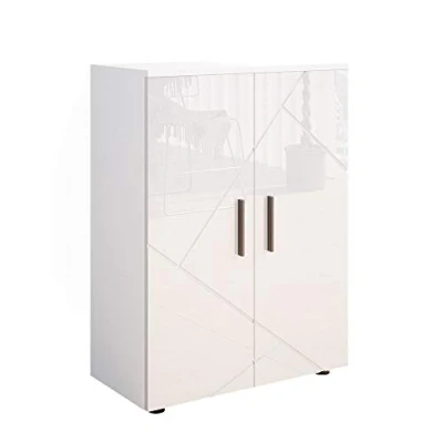 Afbeelding van Vicco Halfhoge kast Irma, Wit Hoogglans/Wit, 60 x 81 cm