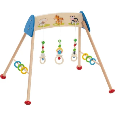 Afbeelding van Goki Houten Babygym Boerderijdieren met Geluid