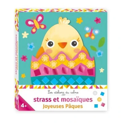 Image de Strass et mosaïques Joyeuses Pâques mini boîte avec accessoires