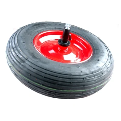 Afbeelding van Kruiwagenwiel stalen velg as 20 cm