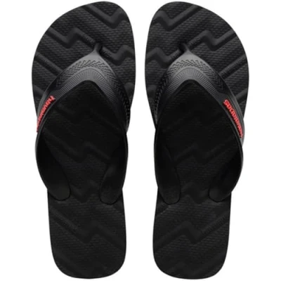 Afbeelding van Havaianas Track Waves teenslippers voor heren, zwart.
