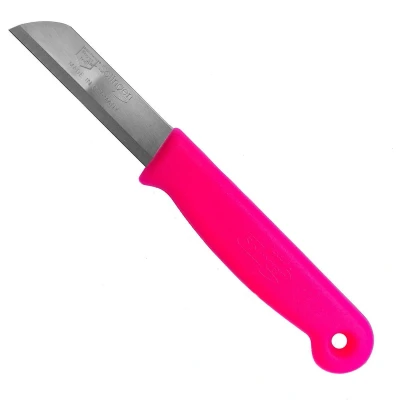 Afbeelding van Solingen Schilmesje RVS Glad 16 cm met &quot;Blade Cover&quot; Neon Roze