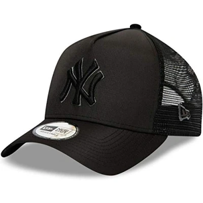Afbeelding van NEW Era MLB YORK YANKEES Tonal Black A Frame 9FORTY Trucker Cap, Zwart, One Size