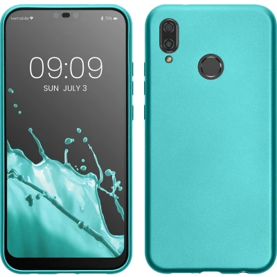 Afbeelding van kwmobile telefoonhoesje geschikt voor Huawei P20 Lite Hoesje smartphone Back cover in metallic mintgroen