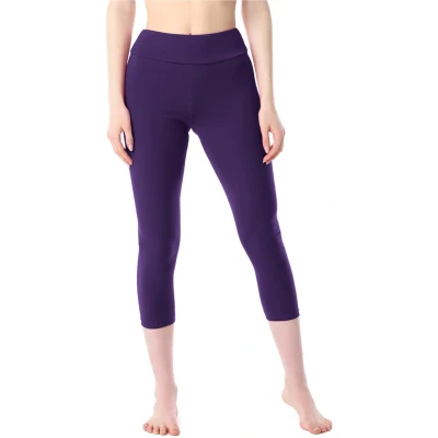 Afbeelding van Merry Style MS MS10 430 LE Dames Capri Leggings Sport Vrijetijdsbroek 3/4 Lengte Katoen Sporbroek Yogabroek Paars M