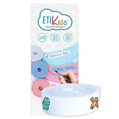 Afbeelding van Etiketrol voor het schrijven van namen en markeren kinderkleding (Dinosaurus)