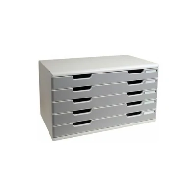 Image de exacompta module de classement modulo a3, 5 tiroirs, gris noir