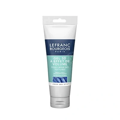 Afbeelding van Lefranc &amp; Bourgeois 300659 3D glansgel voor volume effecten van glanzende acrylverf, niet vergeelde afwerking, 120 ml fles, transparant, effecten,