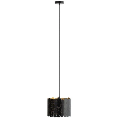 Afbeelding van Lindby hanglamp 1licht Metaal E27 zwart, goud