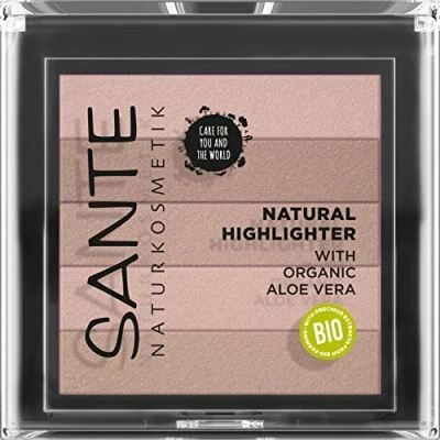 Image de SANTE Naturkosmetik Natural Highlighter 01 Nude Poudre bronzante Avec pigments scintillants réfléchissants pour des reflets éclatants Brillance naturelle extraits biologiques précieux et