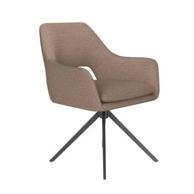 Afbeelding van Housecraft Living Mos Eetkamerstoel Draaibaar Metaal Taupe