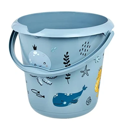 Afbeelding van keeeper Emmer met geïntegreerde schaal en ergonomische handgreep, 10 l, Ilvie Sea Life, Nordic Blue