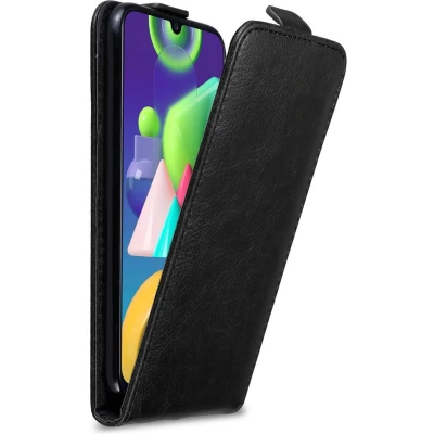 Afbeelding van Cadorabo Hoesje geschikt voor Samsung Galaxy M31 in ZWARTE NACHT Beschermhoes flip design Case Cover met magnetische sluiting