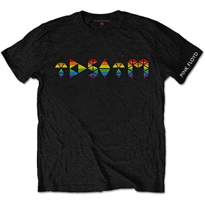 Afbeelding van Pink Floyd Dark Side Prism Initials Heren T shirt XL Zwart