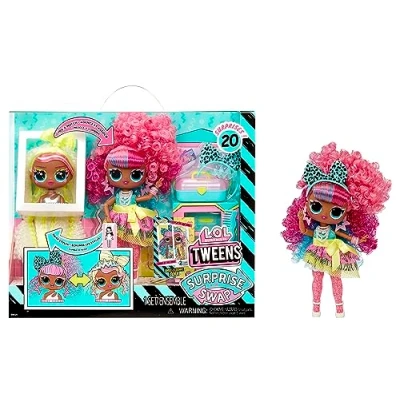 Image de Tweens Surprise Swap Fashion Doll Curls 2 Crimps Cora 1 poupée 17 cm, mini tête à coiffer + Accessoires