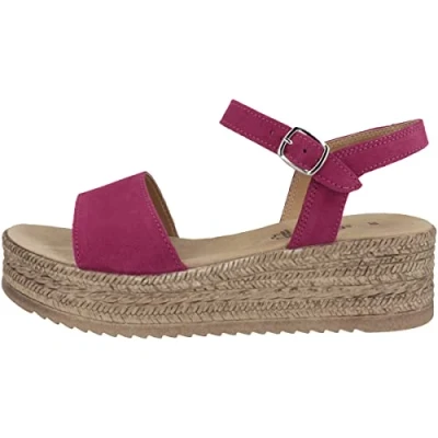 Afbeelding van s.Oliver Sandalen met plateauzool, Dames, Maat: 39, Fuchsia Leer
