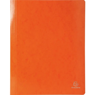 Afbeelding van Exacompta Ref. 380809B Doos van 25 Iderama lamellenmappen in gelamineerd karton 355 g/m² FSC gecertificeerde mappen afmetingen 24 x 32 cm voor A4 documenten oranje kleur