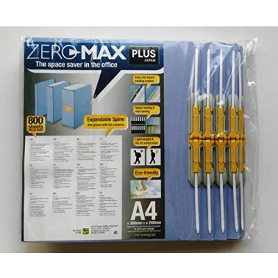 Image de Classeur gain de place Zero Max A4 extensible jusqu&#039;à 10 cm Bleu