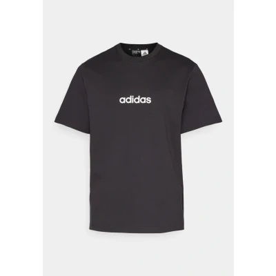 Afbeelding van adidas Sportswear Essentials Linear Single Tshirt print, Heren, Maat: XS, Black white