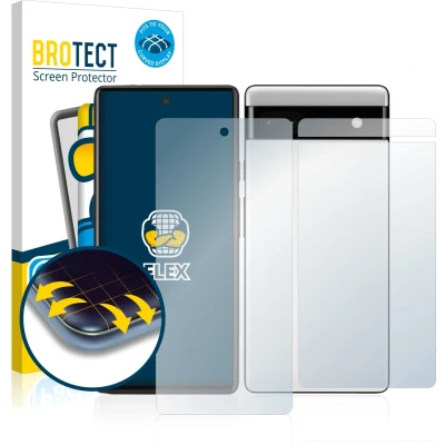 Afbeelding van BROTECT Screenprotector voor Google Pixel 6a (Voor+Achter) Folie Beschermfolie transparant volledig dekking (2 Stuks)