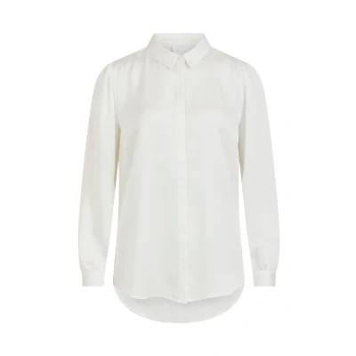 Afbeelding van VILA Viellette Overhemdblouse, Dames, Maat: 38, Snow white