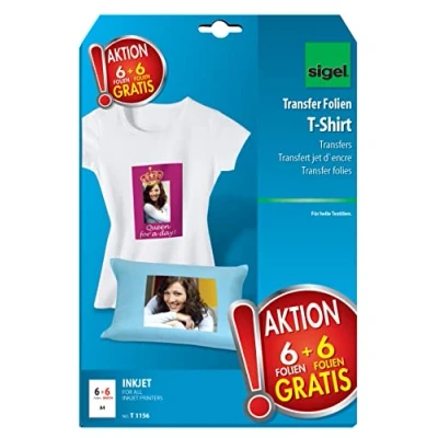 Afbeelding van Sigel T1156 T shirt transferfolie 197 g/m² 12 vellen