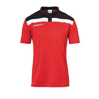 Afbeelding van Uhlsport Offense 23 Polo Heren Rood / Zwart Wit Maat: L