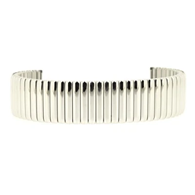 Afbeelding van Eichmüller Flexibele spankabel van gepolijst roestvrij staal, mat, PVD coating, zilver glanzend, Armband