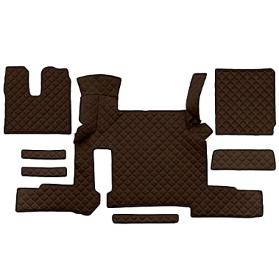 Afbeelding van F CORE truck accessoires Vloer volledige mat compatibel voor MAN TGX 01.18 03.20 AUTOMAAT 2 laden bruin