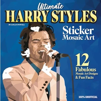 Afbeelding van Ultimate Harry Styles Sticker Mosaic Art: 12 Fabulous Art Designs &amp; Fun Facts