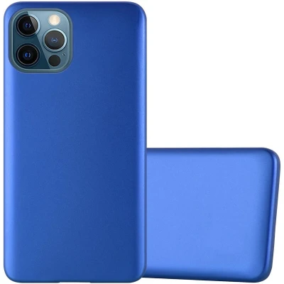 Afbeelding van Cadorabo Hoesje geschikt voor Apple iPhone 12 / PRO in METAAL BLAUW Beschermhoes gemaakt van flexibel TPU silicone Case Cover