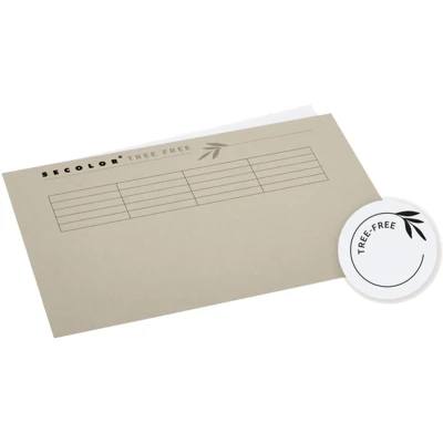 Afbeelding van Vouwmap djois tree free a4 gelijk 226gr beige Omdoos a 10 stuk 250 stuks