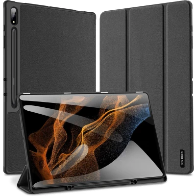 Afbeelding van Dux Ducis Tablet hoes geschikt voor Samsung Galaxy Tab S10 Ultra (2024) Domo Book Case Auto Wake/Sleep functie Zwart