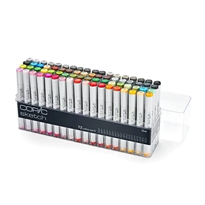 Afbeelding van COPIC Sketch 72 stuks C kleurmarkers voor kunst en handwerk, schilderen, grafiek, markeerstift, design, anime, professionals beginners, kunstbenodigdheden kleurboeken