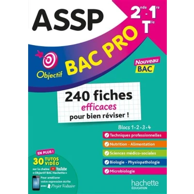 Image de Objectif bac pro ASSP (2de 1re Term) Fiches Nouveaux programmes 2025