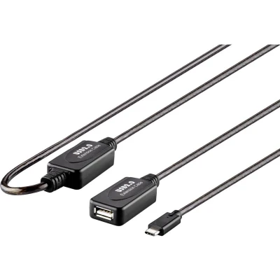 Afbeelding van Renkforce USB kabel 2.0 C stekker, A bus 7.50 m Zwart Vergulde steekcontacten RF 4752800