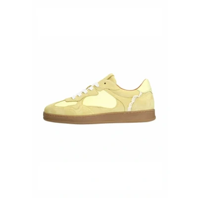 Afbeelding van Manfield Sneaker Sneakers laag, Dames, Maat: 36, Gelb Veloursleer