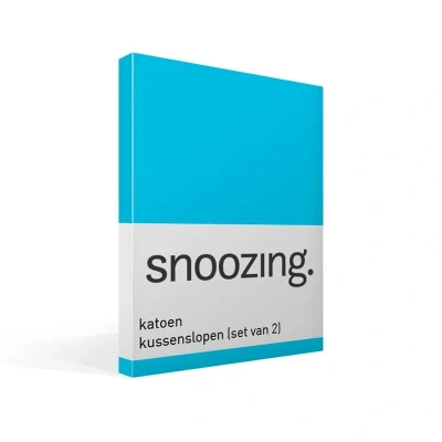Afbeelding van Snoozing Katoen Kussenslopen Set van 2 40x60 cm Turquoise