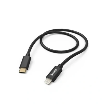 Afbeelding van Hama Oplaadkabel Fabric Usb C Lightning 1,5 M Nylon Zwart