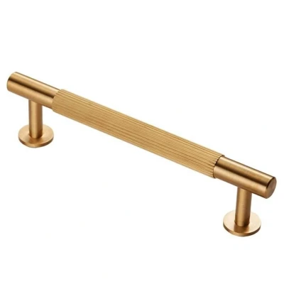Afbeelding van Fingertip Designs Handgreep &quot;Lines&quot; 128mm satijn messing